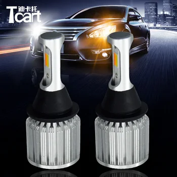 

Tcart 2pcs White DRL Daytime Running Lights Yellow Turn Signals New Car T20 WY21W 7440 COB 30W Lamp For Lexus GS300 2006-2008