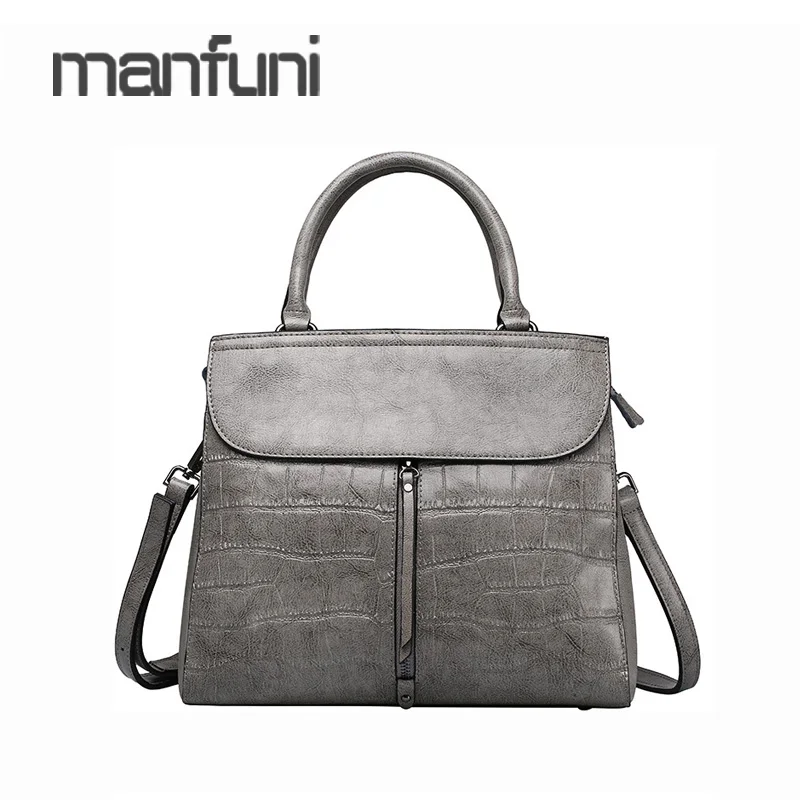 2018 الفاخرة العلامة التجارية النساء حقيبة يد جلدية Saffiano اليد حقيبة المرأة خمر حقائب كتف التمساح اجي أعلى-حقائب بيد الإناث