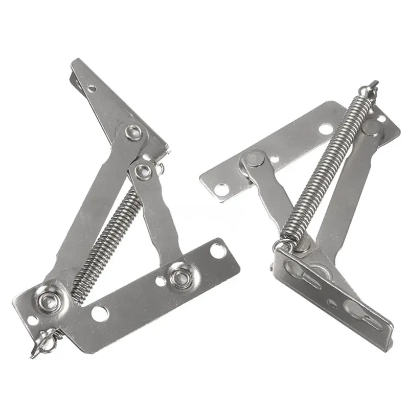 2x 80 degree Sprung Hinges Cabinet Door Lift Up Stay Flap Top Support Cupboard Kitchen