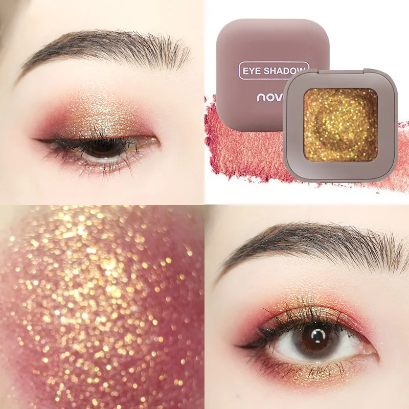 

1Pc 10 Colors Shimmer Cream Texture Single Shine Metallic Eye Shadow Palette Waterproof Lasting Pearl Pigment Eye Makeup TSLM1