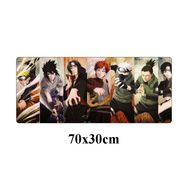 70x30cm Large Anime NARUTO Gaming Mousepad Non-slip Locking Edg Mouse pad Rubber Laptop Notebook Desk Mat Computer Gamer - Color: Purple