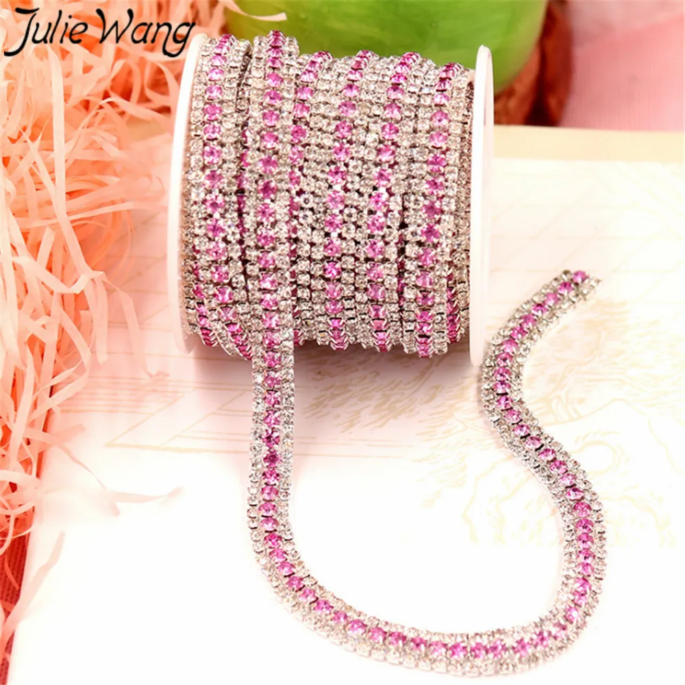 Цепочка с кристаллами Julie Wang 1yd роскошная цветная цепочка когтями аксессуар для