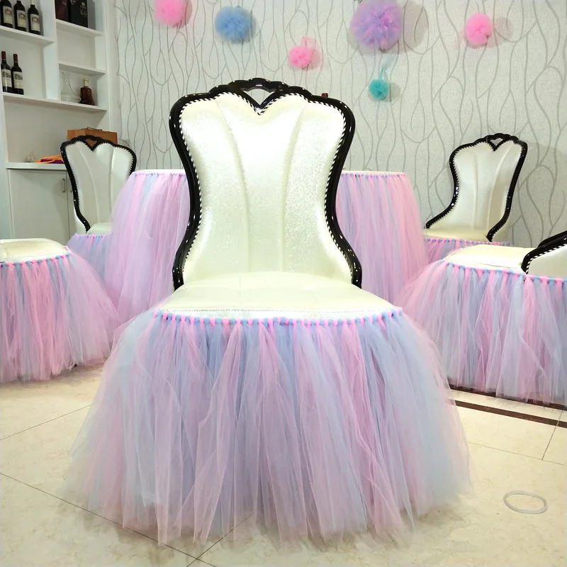 Table Skirt Pink Tutu Chair Skirt Parties Click 1st Birthday Baby