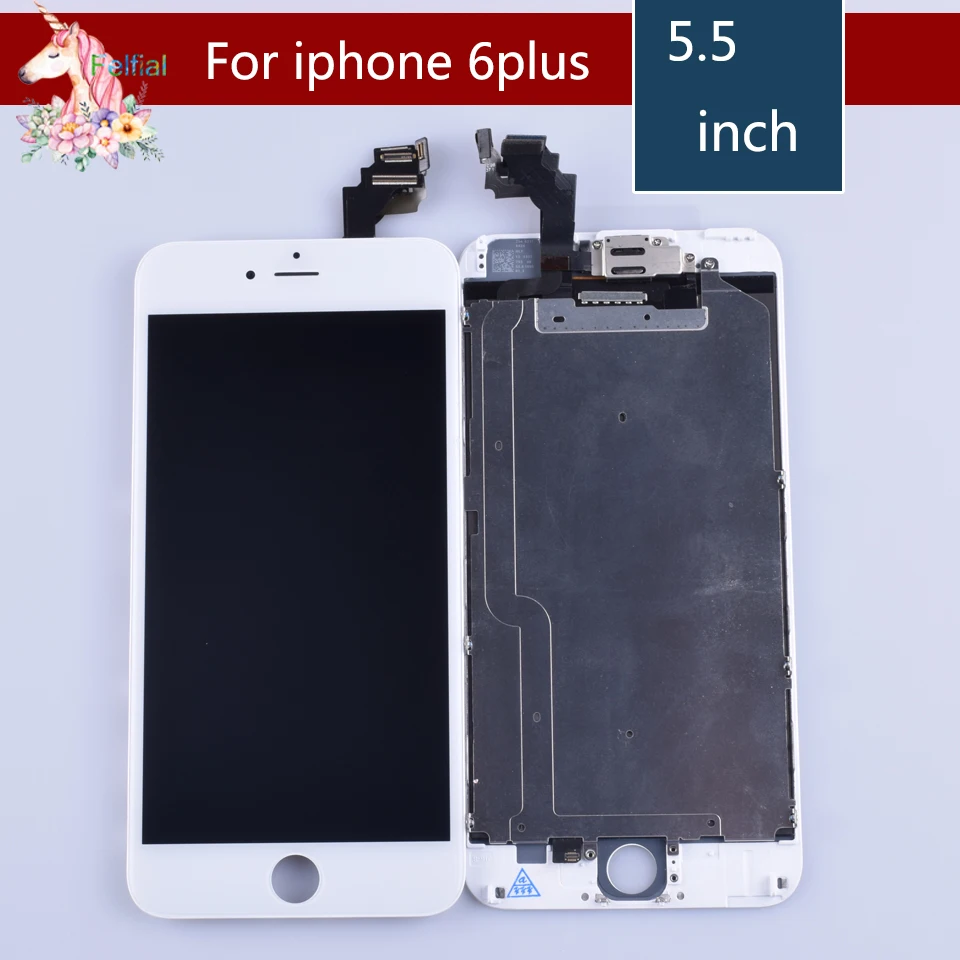 

10pcs/lot Full Set LCD Display For iPhone 6 plus 6S plus LCD Touch Screen Digitizer Assembly, with Front Camera+small parts