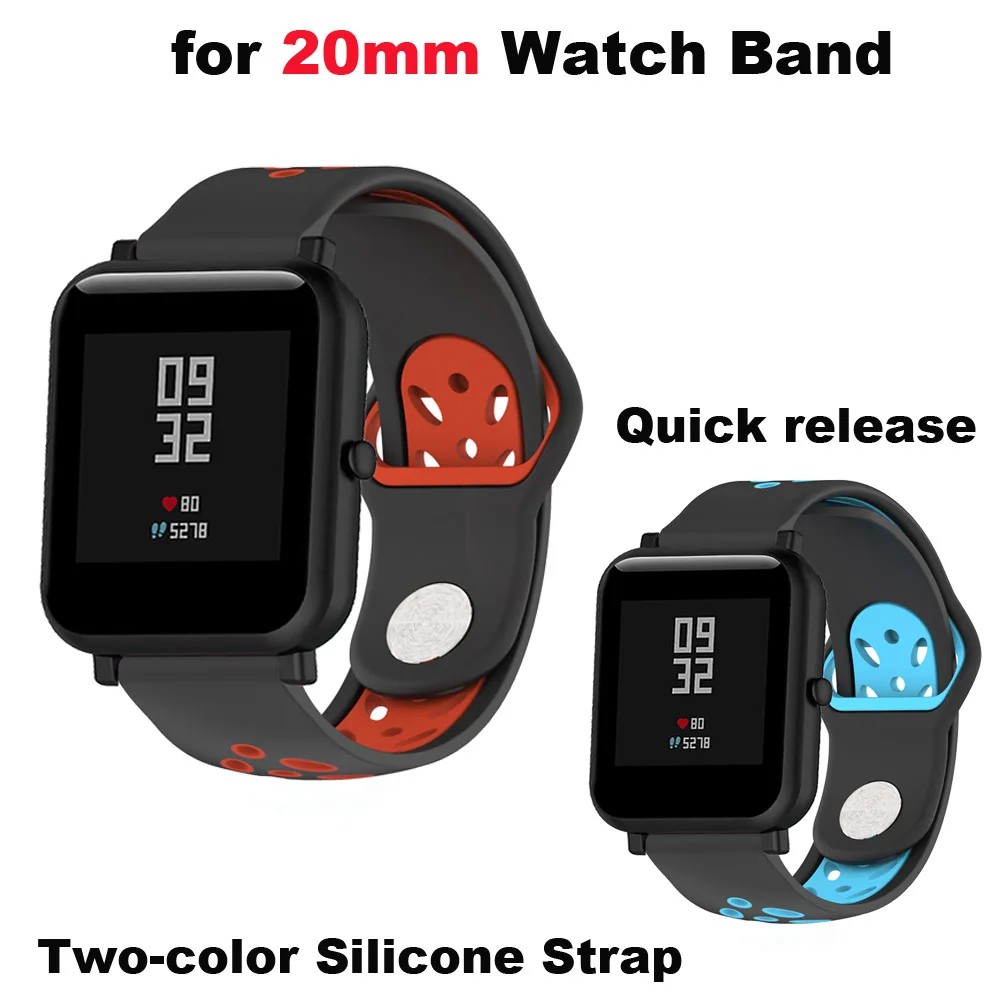 

20mm Silicone Bracelet Strap For Xiaomi Huami Amazfit GTS WatchStrap Amazfit Bip Wristband Amazfit GTR 42mm Watch Band Wristband