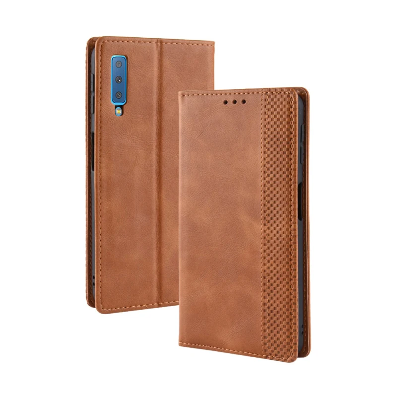 Samsung Galaxy A7 2018 A750 Retro leather flip case_98