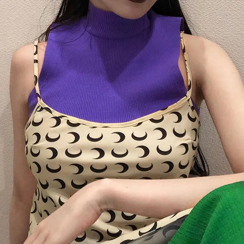 

Black Moon Print Tank Top Women Harajuku Streetwear 2019 Hot Gothic Summer Apricot Casual Fashion Girl Backless Sexy Camis Tops
