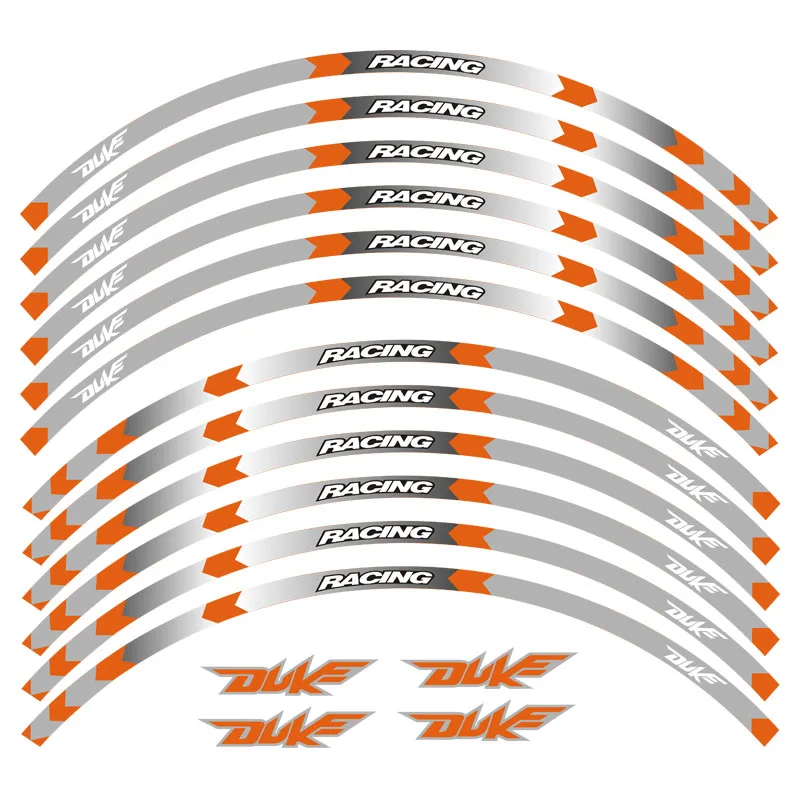 

Hot sell Motorcycle Rim stripes Decals 17inch Wheel Sticker Reflective Tape For KTM DUKE 200 390 690 990 Reflective sticker