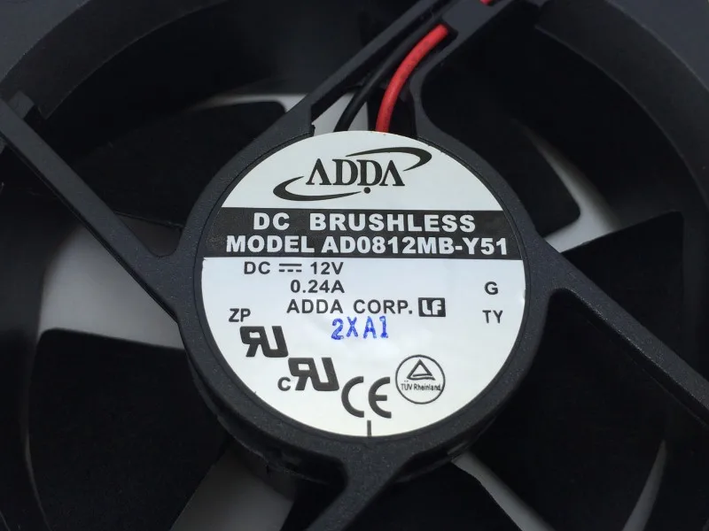     ð , ADDA AD0812MB-Y51 DC 12V, 0.24A, 8cm 8032, 80x80x32mm