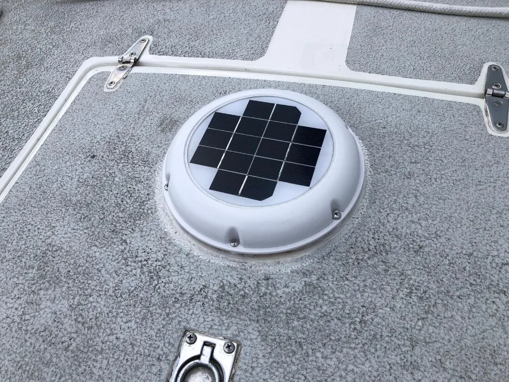 SOLAR VENT FAN DC MOTOR VENTILATOR USED FOR BOATS CARAVAN BATHROOM GREEN HOUSE
