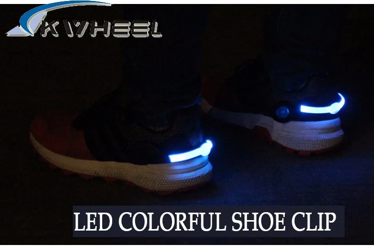 Светодиодный предупреждающий светильник с зажимом, цветной мигающий зажим для обуви для ночного бега и ночной езды с перезаряжаемой батареей