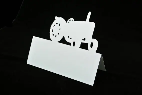 Vintage Tractor Place Cards Country Wedding Bridal Baby Shower