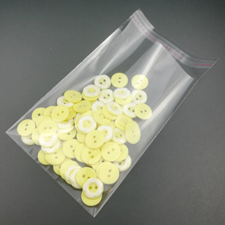 100Pcs 4cm to 5cm Clear Self Adhesive Seal Plastic Storage Bag Plastic  for Candy Packing Resealable Cookie Packaging Bag Pouch 3