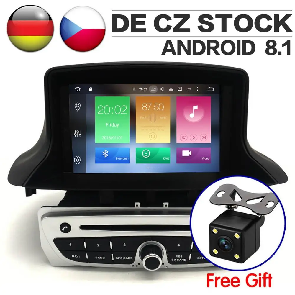 

Octa Core Android 8.1/8.0 Car Radio for Renault Megane 3 Fluence 2009-2015 Flue GPS Navigation CD DVD Player Bluetooth Headunit