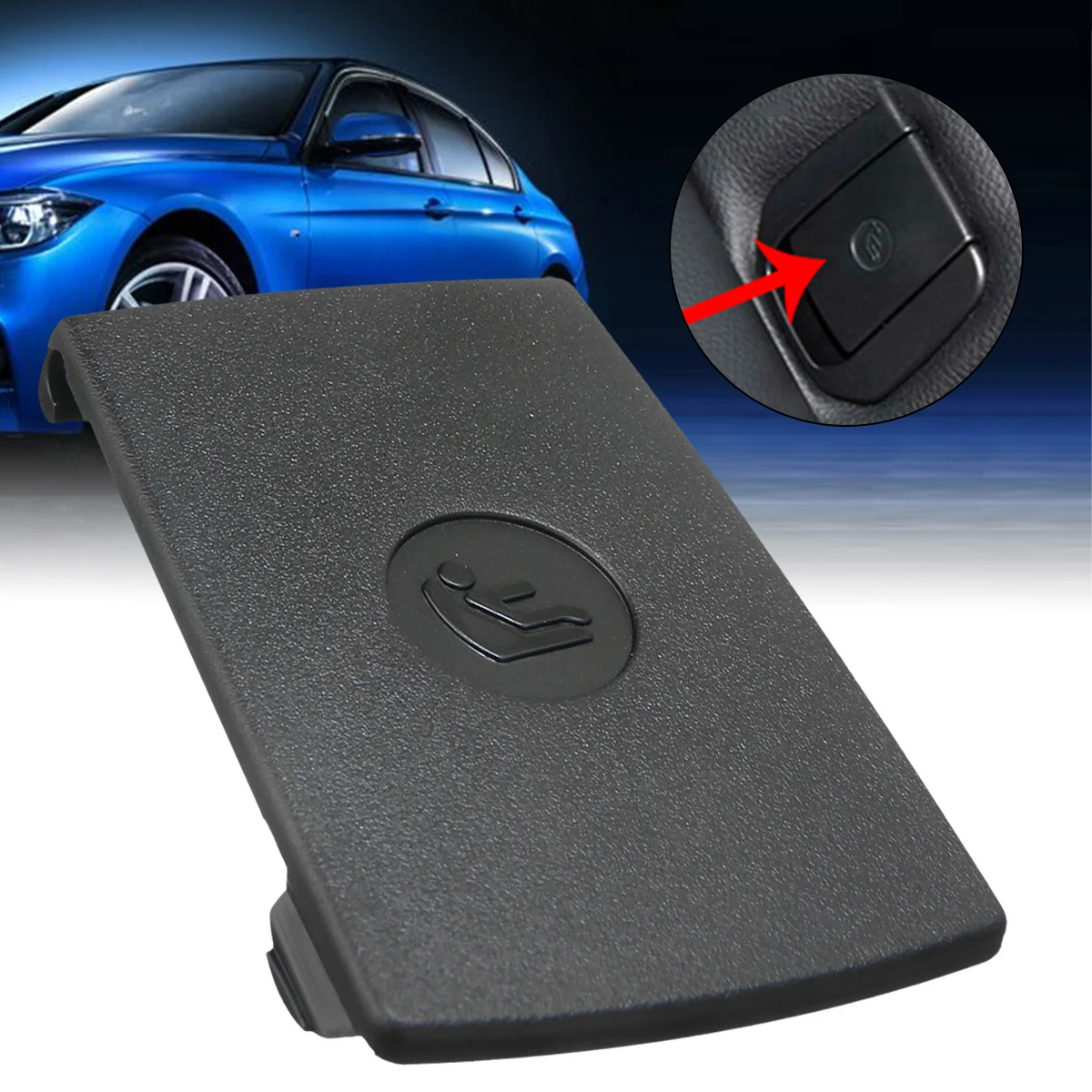 Black Car Rear Seat Hook ISOFIX Cover Child Restraint Cover Buckle 52207319686 For BMW 1/3Series