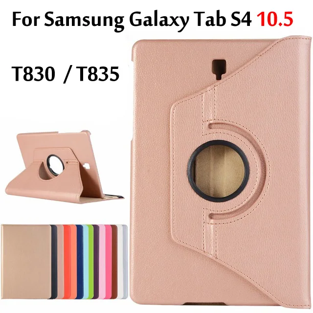 Case for Samsung Galaxy Tab S4 10.5 T830 T835 SM-T830 360 Degree Rotatable PU Leather Smart Awake Sleep Cover Coque Funda