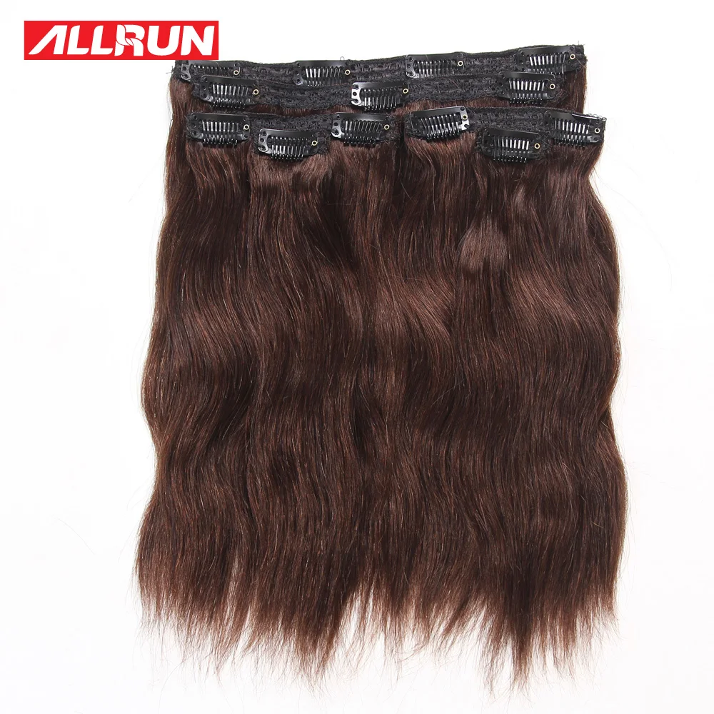 

Clip In Human Hair Extensions Natural Wave Malaysian Virgin Human Hair Natural Wave Clip In 6pcs/set 120g #2 Dark Brown 112g