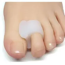 16 шт./лот Силиконовые Toe Сепаратор носилки ног перекрывающиеся Разбрасыватели ног Spacer Выпрямитель Бурсит большого пальца стопы молоток Toe корректор