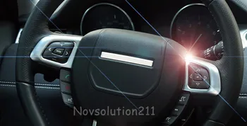 

2 picecs Inner Matte Chromed Car Steering Wheel Decorative Frame Cover Trim For Range Rover Evoque 2011 2012 2013 2014 2015 2016