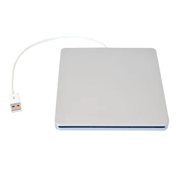 

External USB DVD Case for MacBook Pro SATA Hard Disk Drive DVD Super Multi slot has aluminum look Silver