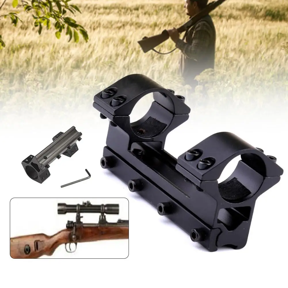 

25.4mm/1Inch Double ring Barrel Sighting Telescope Clamp Tactical Metal Cube Clamp Hunting Flashlight Laser Sight Holder 4