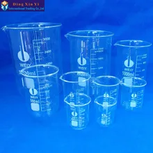 CAPACIDAD 50 ml-3000 ml bajo forma de vaso de precipitados vaso de vidrio borosilicato para laboratorio de química transparente vaso frasco engrosado con caño