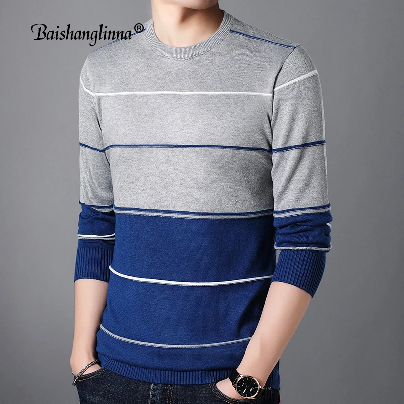 Baishanglinna 2018 Fashion Brand Wool Sweater Men Pullover Thick Slim Fit Cashmere Sweater Winter Warm Casual Men Clothes 18202
