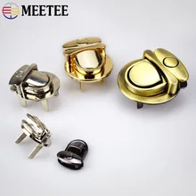 Meetee Metal Turn Lock Snap For Handbag Women Bag Twist Locks Clasps Closure DIY Metal Buckle Hardware Accessories H4-2 osmond fashion women butterfly tone handbag bag accessories purse twist turn lock snap clasps closure for bag diy buckle