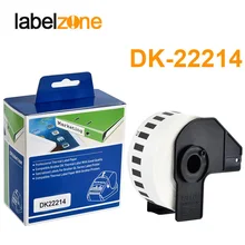 1 шт. рулоны для заправки термобумага DK-22214 этикетка 12 мм* 30,48 м Непрерывная Совместимость для устройство для печатания этикеток белая бумага DK22214