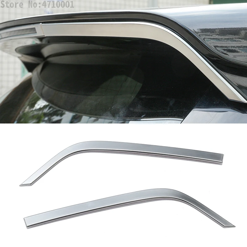

ABS Chrome Car Exterior Rear Trunk Tail Spoiler Wing Strips Trim 3pcs for Land Rover Discovery Sport 2015-2017
