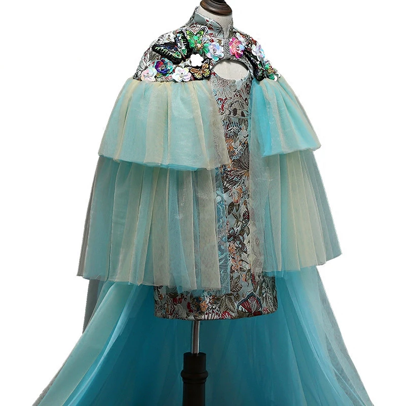 “ Vestidos para Crianças de Casamento Rosa Flor Meninas Vestido Pageant