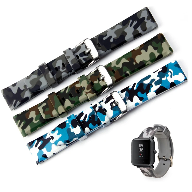 

YHNUJM Camouflage Replace Strap for Xiaomi Huami Bip Lite Youth Smart Watch Silicone Band for Amazfit Youth Watchband
