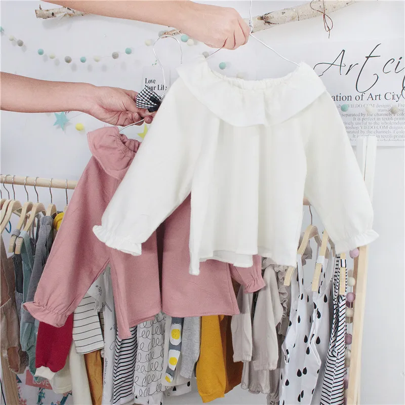 Toddler Girls Long Sleeeve Basic Blouse Clearance Kids Spring Sweet