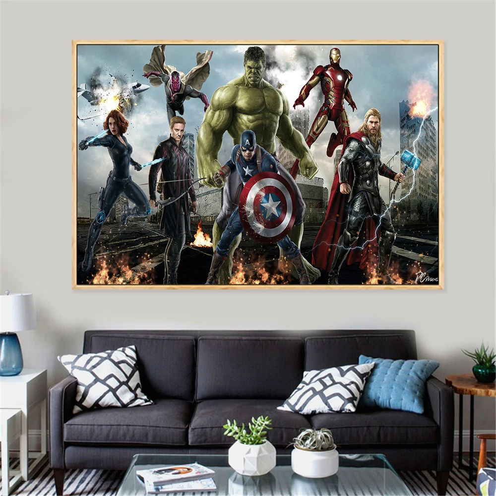 

New Avengers War Marvel Hot Movie Poster Canvas Art Wall Painting Modern Print Home Decor Living Room Decoration Cuadros