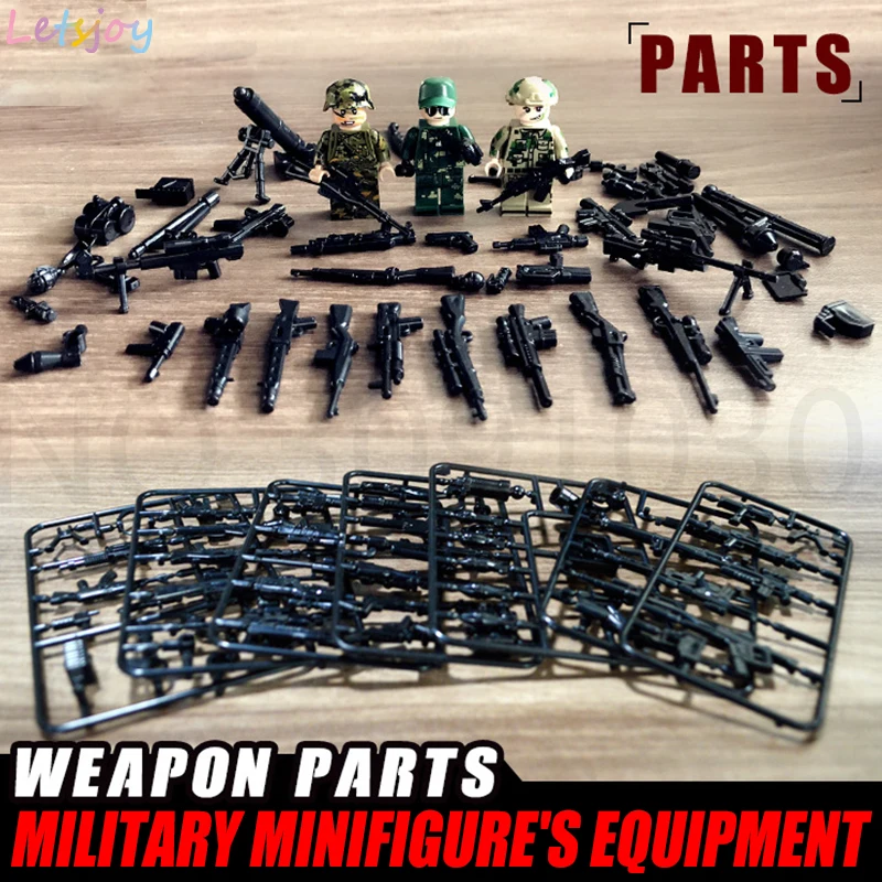 

letsjoy WW2 military army swat team guns weapon pack building blocks city police soldiers figure army buider series toys