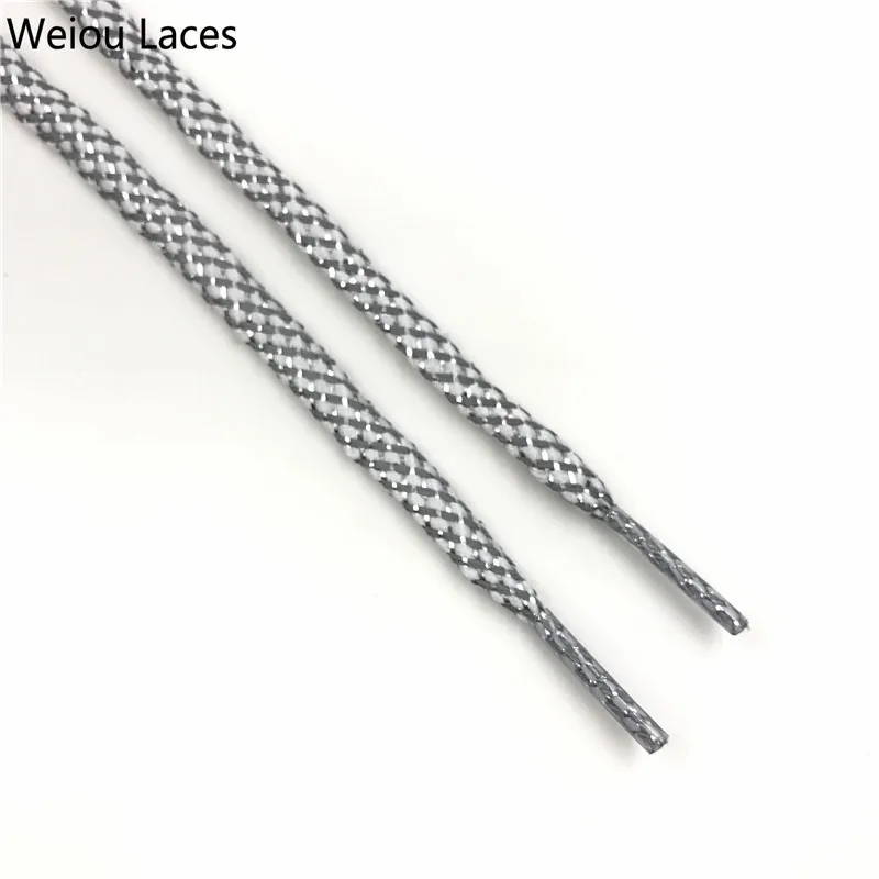 (30pairs/lot) Weiou Glitter Metallic Shoelace Flats Sneaker Sparkle Strings Magic 3M Reflective Visibility Shoe Laces Bootlace