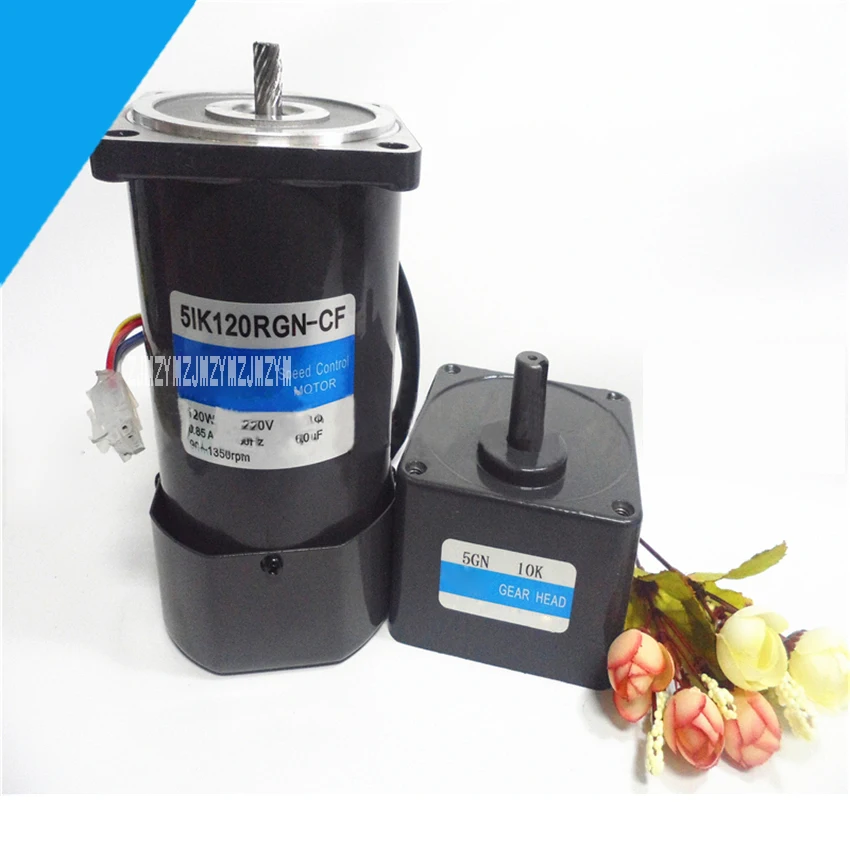 

51K120RGN-CF AC Gear Speed Motor High-quality Single Phase AC Gear Reducer Motor Speed Regulating Motor 110V/220V 120W 100r/min
