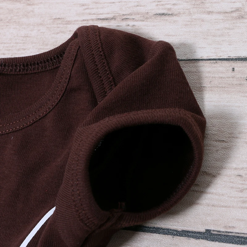 Летнее боди для новорожденных коричневый Американский футбол хлопковое 0 24 м