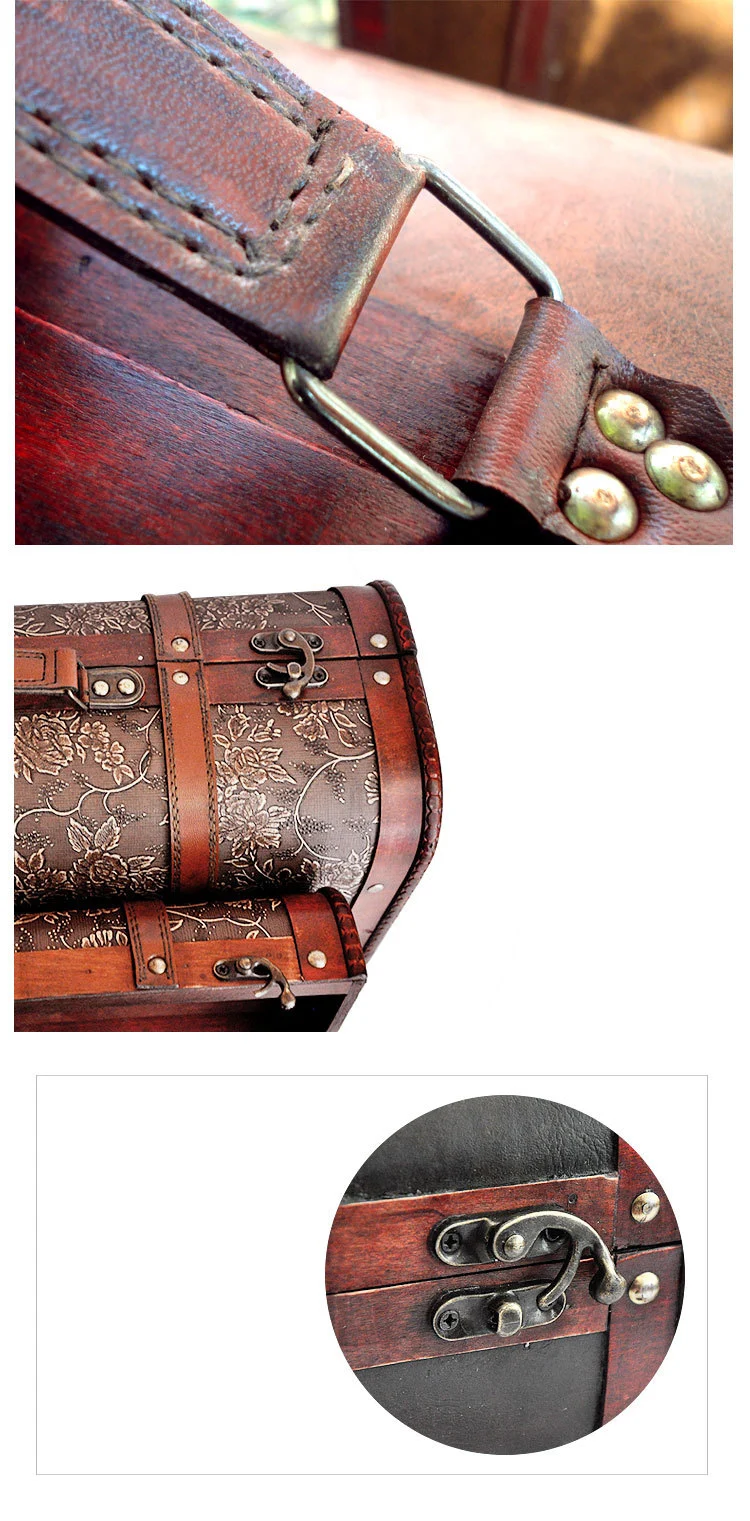 Винтажный кожаный чехол, Европейский оконный декоративный дисплей, Ретро деревянный ящик для костюма, коробка для хранения одежды, чехол для багажа, реквизит для фотосессии
