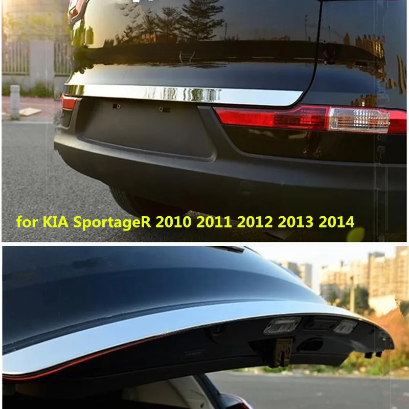 

for KIA SportageR 2010 2011 2012 2013 2014 5dr High quality stainless steel Rear Trunk Lid Cover Trim ger 1PCS