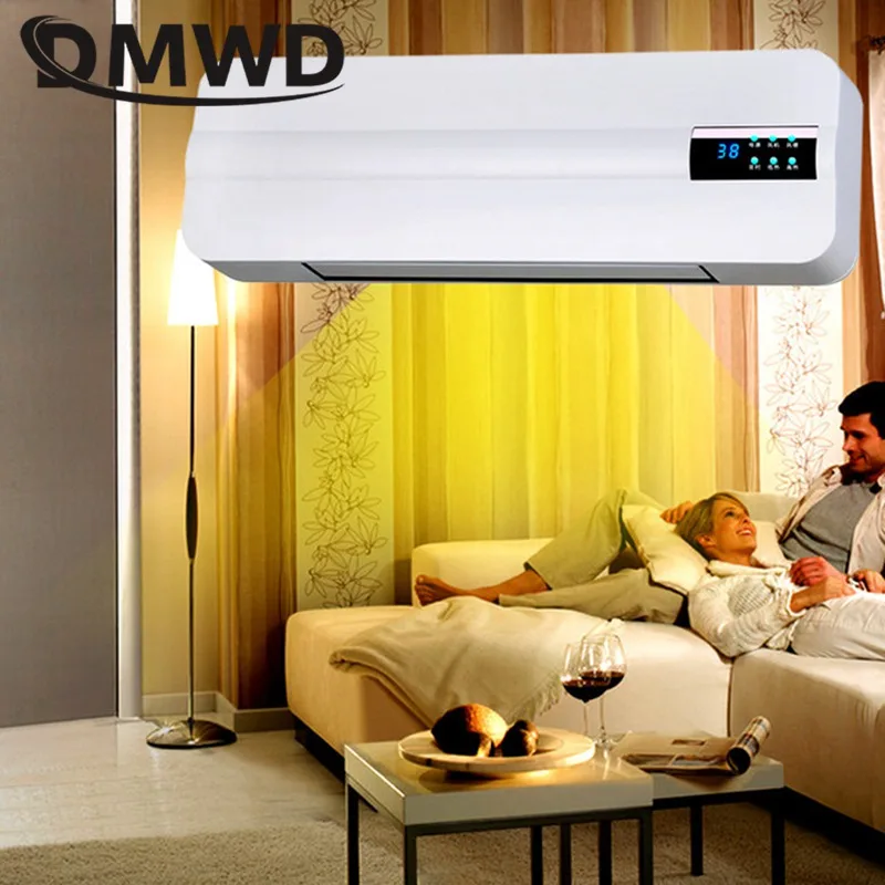 DMWD Wall-mounted remote control heater air warmer home room energy saving heating fan bathroom heating air radiator convector 5