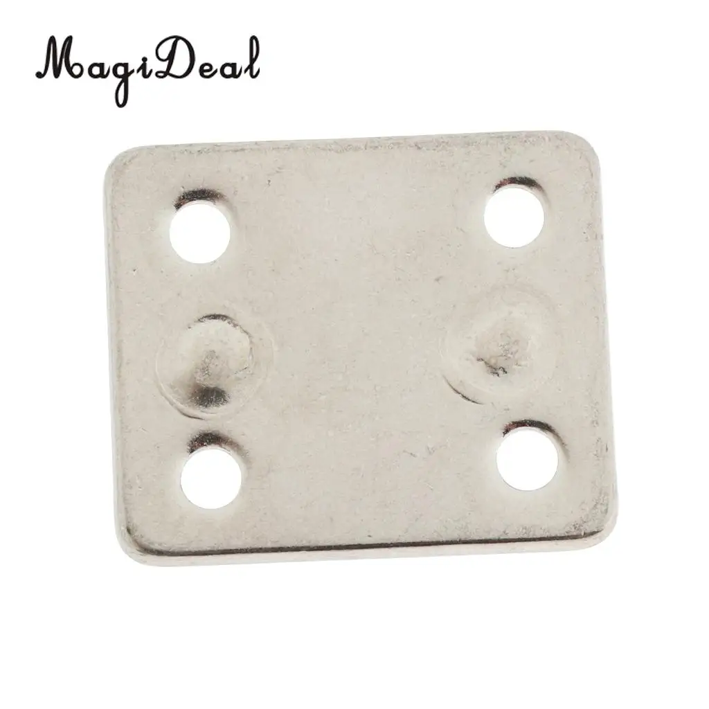Heavy Duty 304 Stainless Steel Pad Eye Plates 5mm Square Base Staple Mooring Fitting for Marine Boat Sailboat Rigging