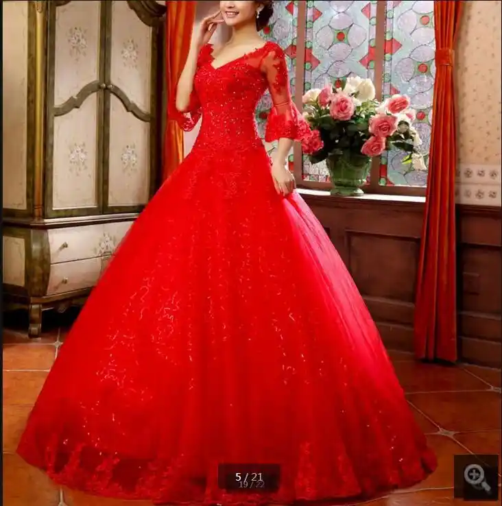 red gown designs for wedding
