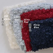 Высококлассные маленькие стрейч кружева 3D цветок ткань DIY эстетическое платье рубашка одежда ткани 150 см Ширина