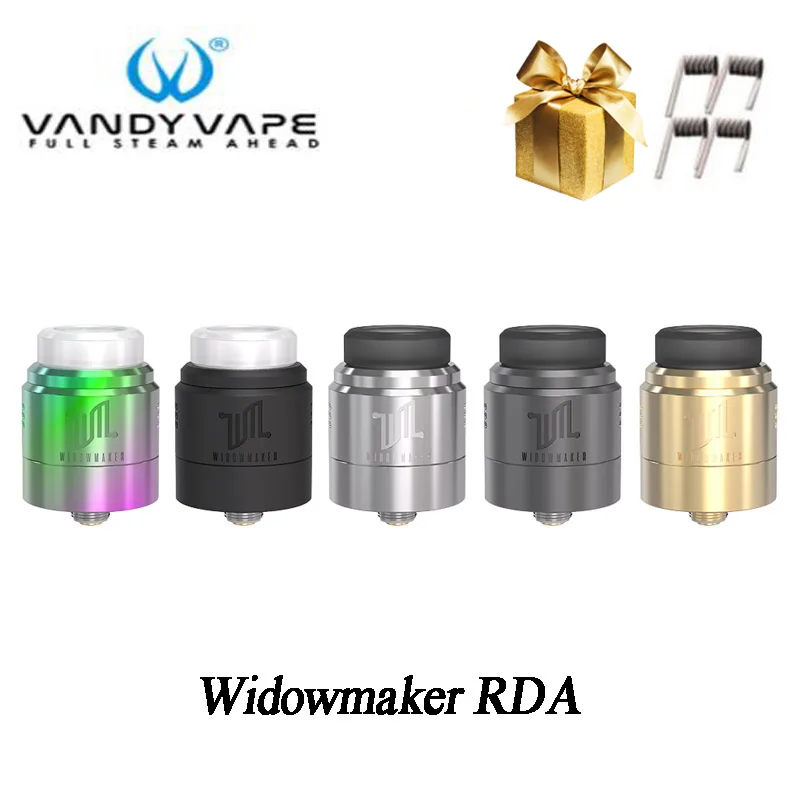 

Original Vandy Vape Widowmaker RDA Tank 1ml Capacity Atomizer Support Single/Dual Coil Build&Three Adjustable Airflow E-Cig Vape