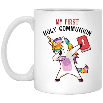 

Cute Unicorn My 1st Holy Communion Coffee mug Gift Girl White Cup