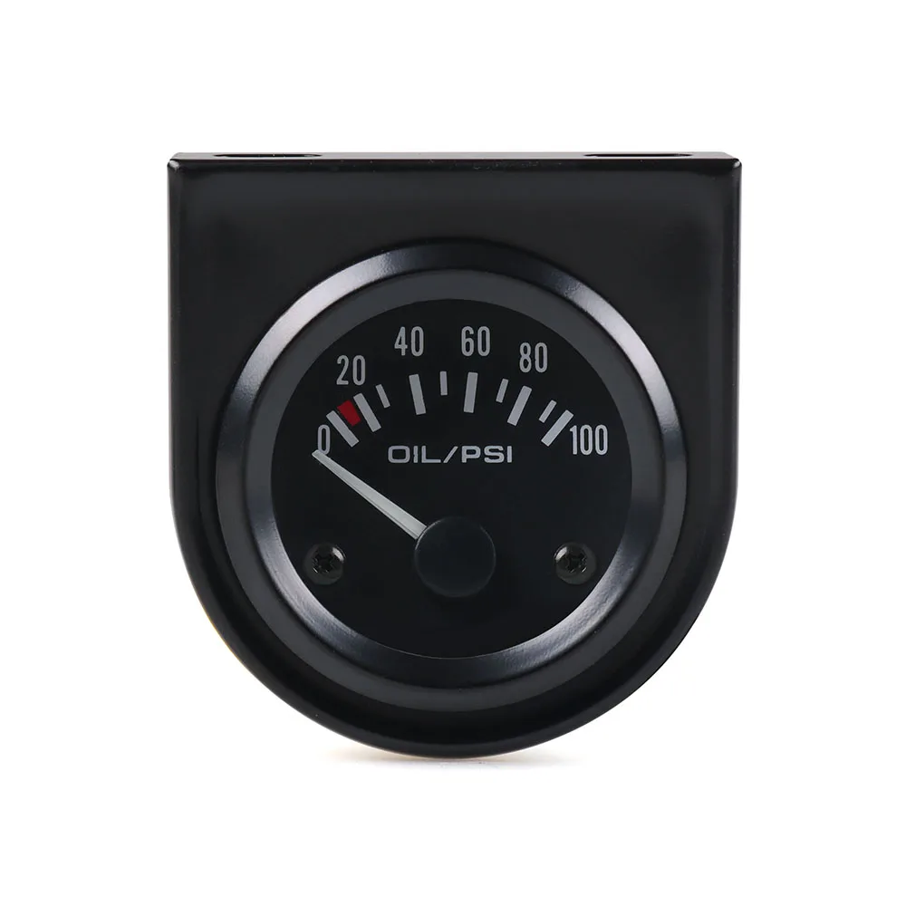 2 дюйма 52 мм черный вольт метр Температура воды Температура масла Датчик давления масла датчик уровня топлива AMP метр тройной Калибр наборы автомобиля метр - Цвет: oil press gauge