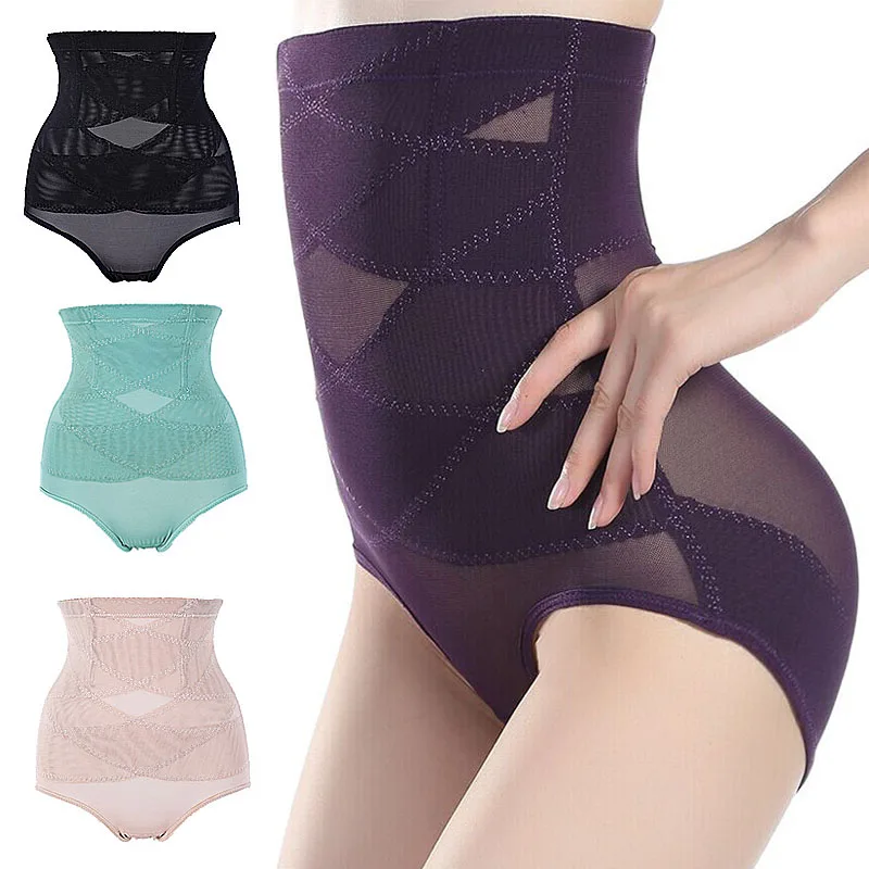 

LNRRABC Hot Sale S-4XL Plus Size Slimming High Waist Abdomen Control Underwear Women Shapewear Clothing Accessories