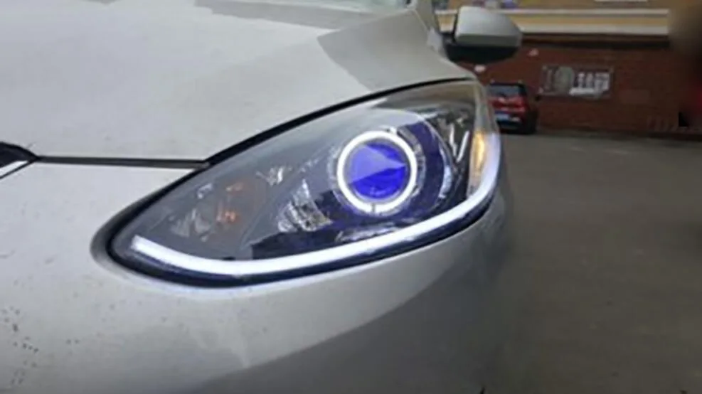 Автомобильный бампер налобный фонарь для Мазда 2, головной светильник Demio 2007~ года, Мазда 2, передний светильник, HI LO луч, автомобильные аксессуары