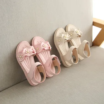

Girls Sandals Summer Children Kids Baby Girls Wave Flower Princess Beach Shoes Sandals Menorquinas 2019 Girls Leisure Shoes